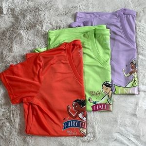 2022 RunDisney Fairytale Challenge shirt set (3 shirts). Women’s Size Medium.